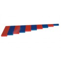 Montessori Premium : Barres des nombres rouges et bleues en hêtre