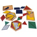 Montessori PREMIUM Les triangles constructeurs avec 5 boites
