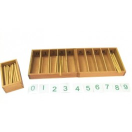 Montessori PREMIUM : Boîte à fuseaux avec 45 fuseaux