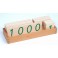 Montessori PREMIUM: Grandes cartes en bois des nombres (1-1000)