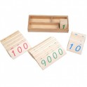 Montessori PREMIUM: Petites cartes en bois des nombres (1-9000)