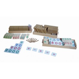 Montessori PREMIUM: perles dorées et matériel de carte à chiffres Montessori PREMIUM: perles dorées et matériel de carte à chiffres
