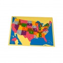 Montessori PREMIUM: Puzzle carte des USA