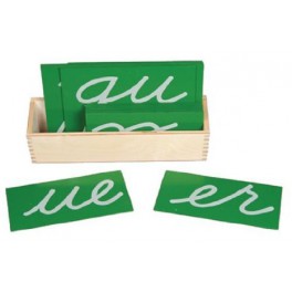 Montessori PREMIUM: Tablette double lettres cursives rugeuses Montessori PREMIUM: Tablette double lettres cursives rugeuses