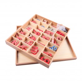 Montessori PREMIUM: Petit alphabet mobile en bois (rouge et bleu) Montessori PREMIUM: Petit alphabet mobile en bois (rouge et bleu)