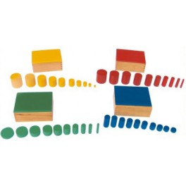 Montessori PREMIUM : Cylindres Colorés haut de gamme